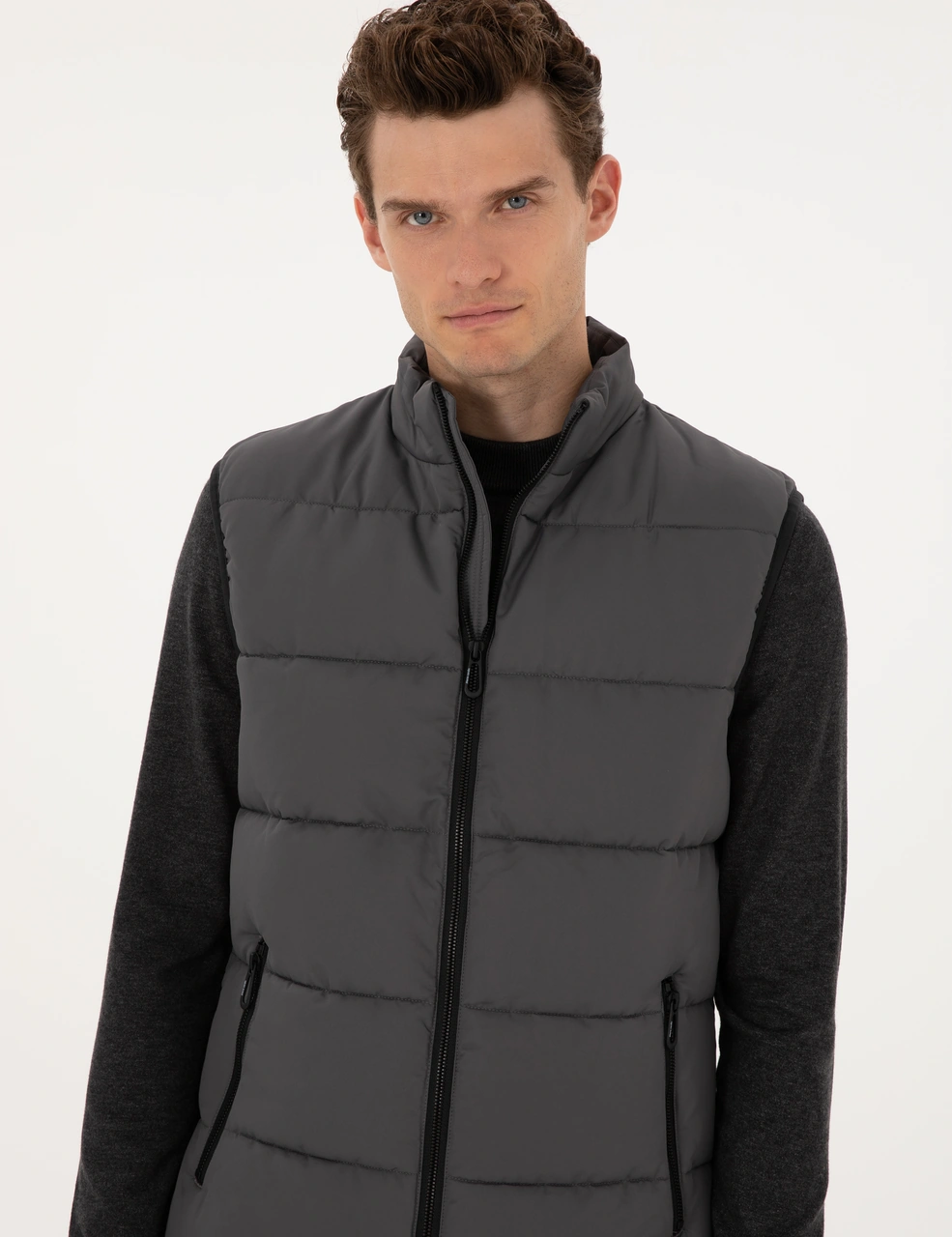 Pierre Cardin Erkek Gri Mont Yelek 50313937-vr024 Gri