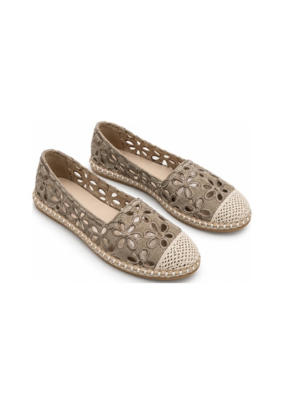 Stepmark Delft Vizon Çiçek Desenli Kadın Espadril Standart