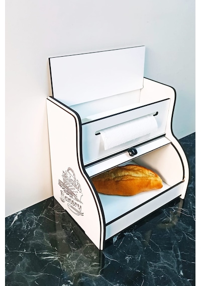 New Bread Box-yeni Ekmeklik Havlu Peçetelik Saklama Gözlü Beyaz