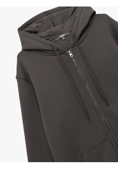 Koton Uzun Kollu Şardonlu Fermuarlı Kanguru Cepli Sweatshirt Antrasit 6wam70018mk Antrasit Koton Uzun Kollu Şardonlu Fermuarlı Kanguru Cepli Sweatshirt Antrasit 6wam70018mk Antrasit