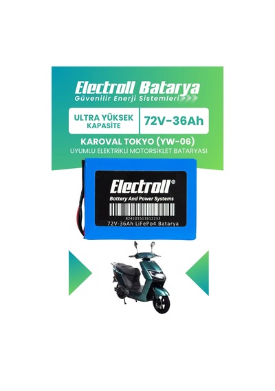 Karoval Tokyo Yw-06 Uyumlu Batarya Ultra Yüksek Kapasite Lifepo4 72v 36ah Elektrikli Motosiklet Bataryası