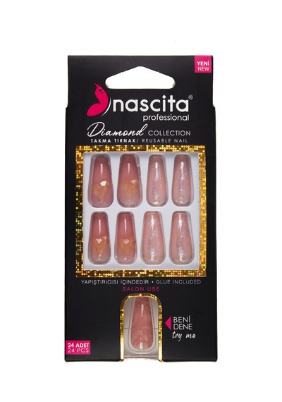 Nascita Diamond Taşlı Takma Tırnak 24'lü Set Nasnaıl00271