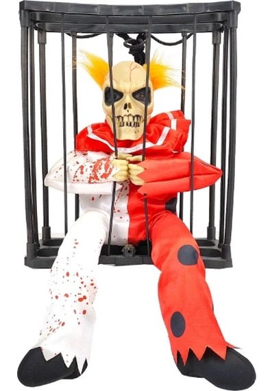 Mey İthalat Hareketli Sesli Sensörlü Mahkum Joker İskelet Dekorasyon 22x27 Cm