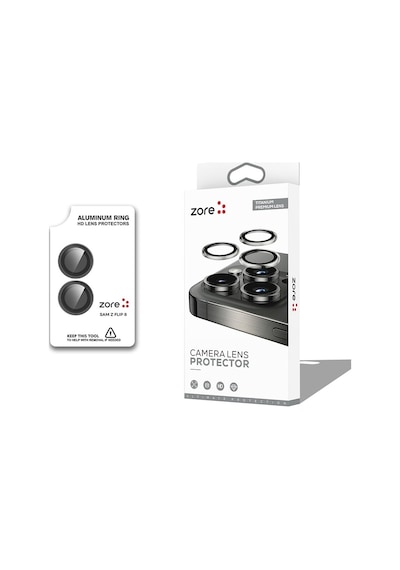 Vendas Samsung Galaxy Uyumlu Z Fold 8 Ultra Zore Cl-12 Premium Safir Parmak İzi Bırakmayan Anti-reflective Kamera Lens Koruyucu Siyah