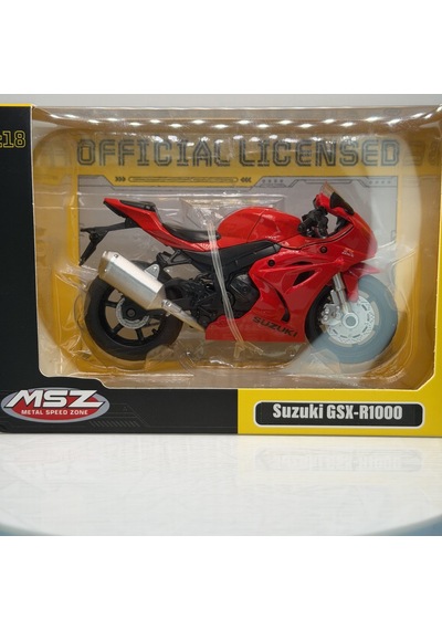 Suzuki Gsx-r1000 - 1:18 Ölçek 12cm Kutulu Diecast Model Kırmızı