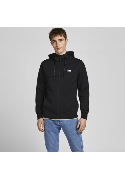 Jack & Jones Kapüsonlu Logolu Sweatshirt-Air 12204926 Black Siyah