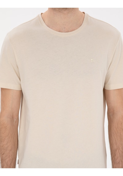 Pierre Cardin Erkek Bej Tişört Basic 50306980-vr011 Bej