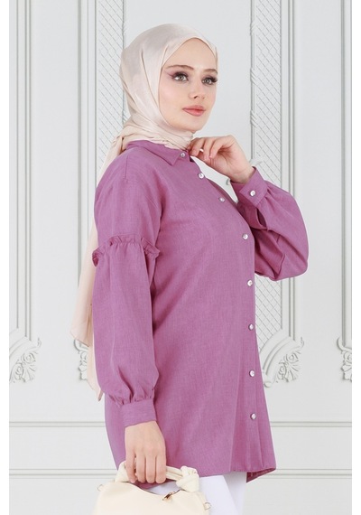 Sevitli Kolu Fırfır Detaylı Tunik-gülkurusu-3620-gülkurusu Gülkurusu Sevitli Kolu Fırfır Detaylı Tunik-gülkurusu-3620-gülkurusu Gülkurusu