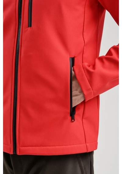 Exuma 2311100 Erkek Kırmızı Yağmur Rüzgar Geçirmez Softshell Özellikli Mont 001