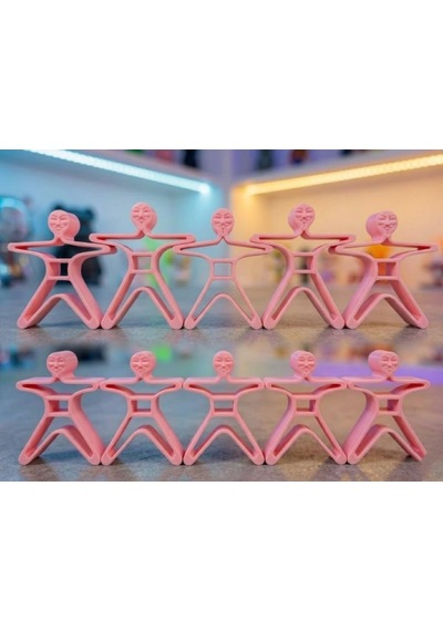 Akrobat Denge Oyunu - Montessori Eğitici Koordinasyon Geliştirici Oyuncak Kulesi -10adet- Pembe