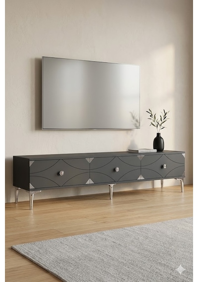 Tsa1897as Alfa Tv Sehpası Antrasit-silver 180cm