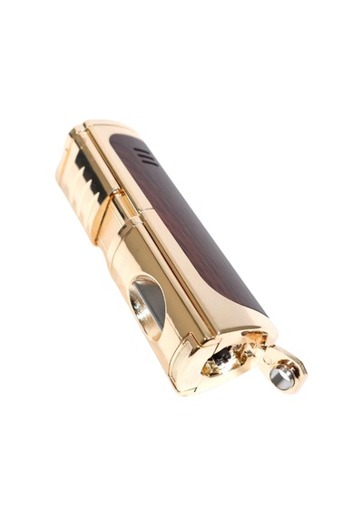 Parmida 3 Torch Pürmüz Kesici & Delicili Gold Metal Puro Çakmağı - Tr9525