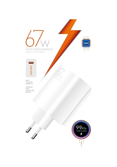 Powerway M67 Süper Turbo 67 W Hızlı Şarj Adaptörü
