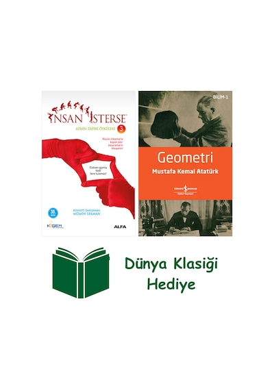 İnsan İsterse - Azmin Zaferi Öyküleri 3 + Geometri + Dünya Klasiği Hediye