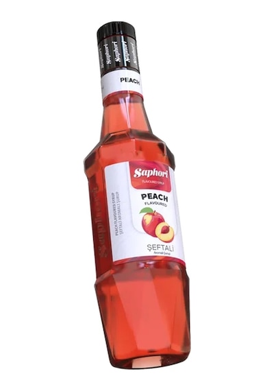 Saphori Şeftali Aromalı Kokteyl Şurubu Şeftali Şurubu 700 Ml