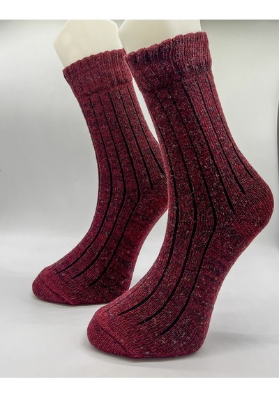Socks 6 Çift Yünlü Kadın Norveç Doğal Yumuşak Kalın Termal Kışlık Fitilli Derbi Soket Çorap Çok Renkli