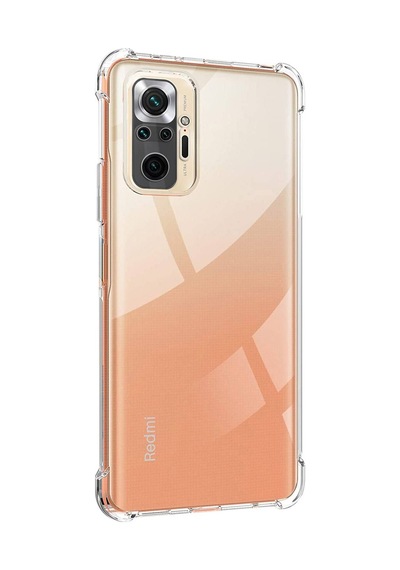 Xiaomi Redmi Note 10 Pro Uyumlu Darbeye Dayanıklı Köşe Korumalı Kılıf Anti Şok Şeffaf Kapak Şeffaf