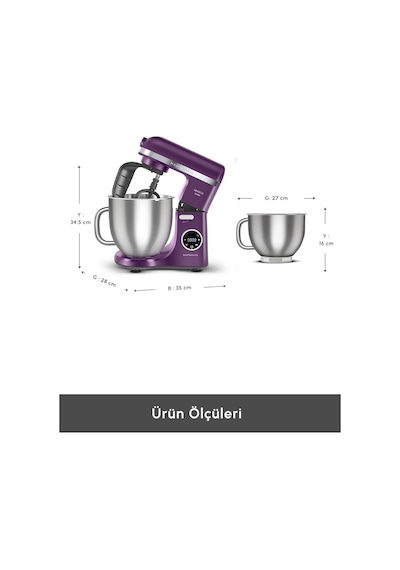 Karaca Mastermaid Chef Ultra D2000 W Dijital Ekranlı Hamur Yoğurma Makinesi