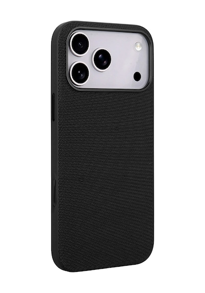Maks Technology Apple Uyumlu iPhone 17 Pro Kılıf M-safe Şarj Özellikli Kumaş Tasarımlı Mkst Miami Sert Pc Kapak - Siyah