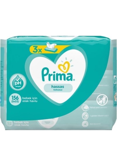 Prima Sensitive Islak Havlu 52X3