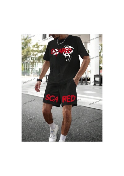 Alt/üst T-shirt Ve Şort Takımı Kod Alt156 Siyah