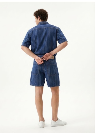 Baggy Fit Erkek Şort Denim