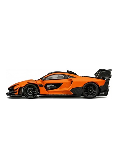 Cm Model 1/64 Mclaren Senna Gtr Orange Metallic With Carbon Hood And Black Top