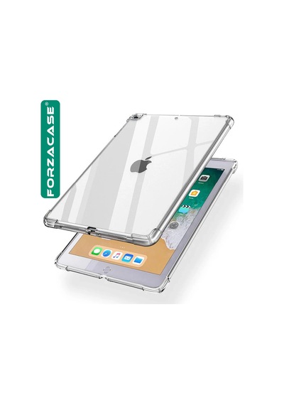 Forzacase Apple Uyumlu iPad 9.7 İnch 6.nesil 2018 İle Anti Shock Silikon Kılıf Şeffaf - Fc014 Silikon