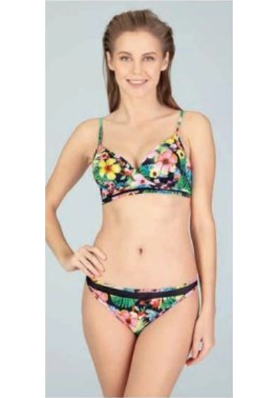 Kom Kadın Kaplı Rıgato Bikini Yeşil