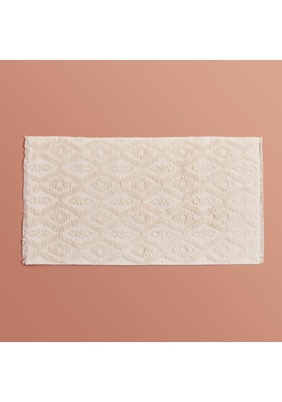 Bogota Geometrik Desenli%70 Pamuk%30 Polyester Kilim, Krem, 120x180 Cm