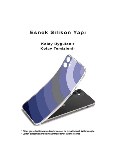 Huawei Nova Y90 Uyumlu Kamera Korumalı Renk Cümbüşü D Tasarımlı Şeffaf Silikon Kılıf