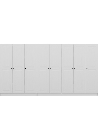 Kale 8 Mebran Kapaklı 4ç Dolap - Beyaz 190cm