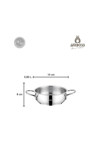 Amboss Madrid 5 Parça Paslanmaz Çelik Pişir & Sakla Set Gri