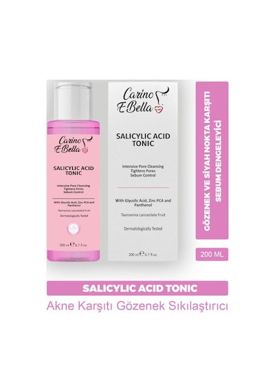 Salicylic Acid Tonik 200 Ml Akne Karşıtı Gözenek Sıkılaştırıcı Tonik