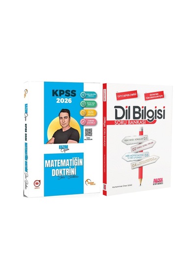 Doktrin Yayınları 2026 Kpss Matematik Doktrini Ve Akm Dil Bilgisi Soru Bankası Seti 2 Kitap