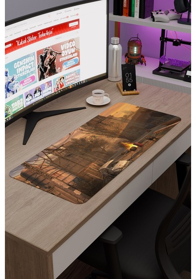 Stalker Kaymaz Dikişli Kauçuk Oyuncu Mousepad V4 - 70x30 Xl Gaming Mouse Pad Fare Altlığı