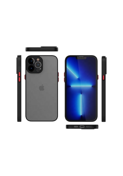 Apple Uyumlu iPhone 13 Pro Kilif Lens Korumali Mat Silikon Kapak 523931986
