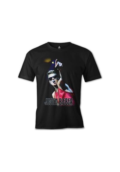 Justin Bieber Siyah Erkek Tshirt