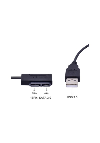 Usb Mini Sata Kablo Notebook Dvdrw Usb Kablosu 6+7 Pin Usb Kablo 13 Pin Usb Kablo