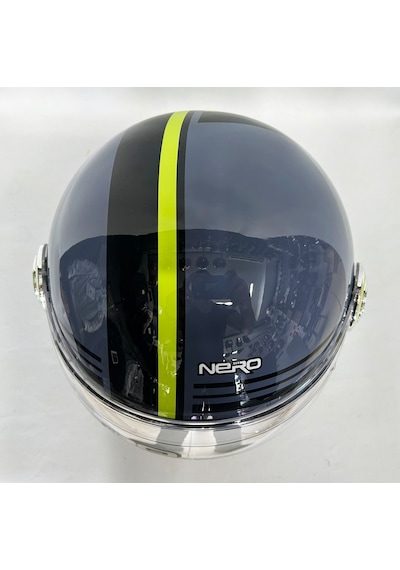 Nero Tk-06 Şefaf Vizörlü Yarım Açık Kask Gri Yeşil