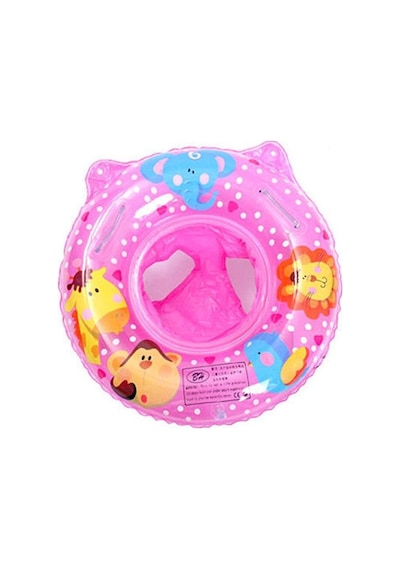 0-3 Yaş 50 Cm Pembe Oturaklı Bebek Şişme Deniz Simidi, Çocuk Deniz Can Simidi, Bebek Yüzme Koltuğu Pembe