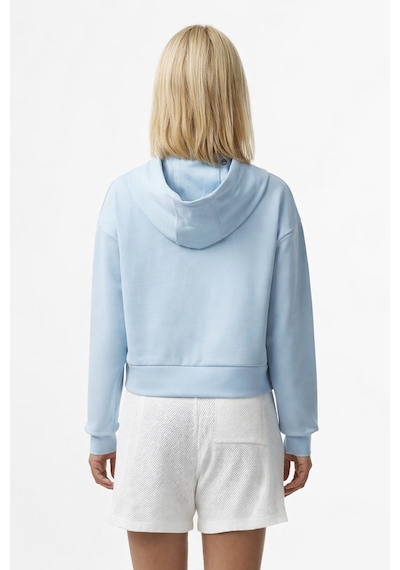 Lacoste Kadın Relaxed Fit Kapüşonlu Baskılı Açık Mavi Sweatshirt Açık Mavi