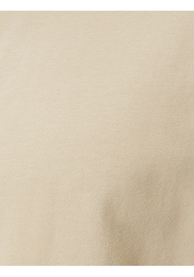 Koton Basic Oversize Tişört Bisiklet Yaka Düşük Omuzlu Kısa Kollu Pamuklu Bej 4sam10069hk Ekru