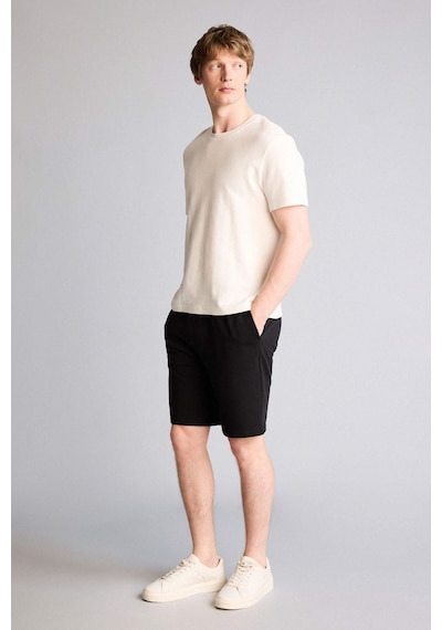 Defacto Regular Fıt Sweatshirt Kumaşı Şort W1105az26smbk81 Siyah-bk81