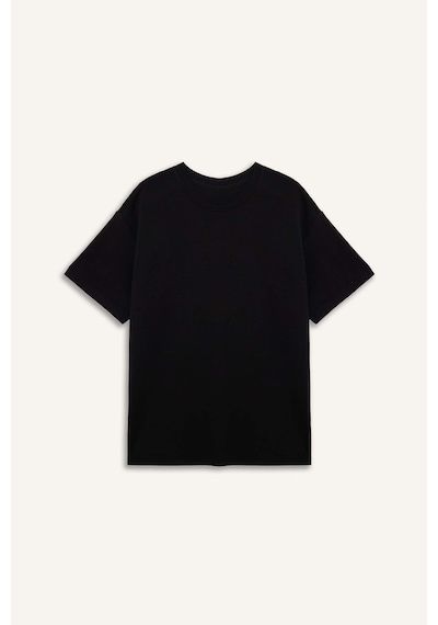 DeFactoFit Oversize Geniş Kalıp Bisiklet Yaka Sporcu Modal Kısa Kollu Siyah Tişört D7127AX25SPBK81 DeFactoFit Oversize Geniş Kalıp Bisiklet Yaka Sporcu Modal Kısa Kollu Siyah Tişört D7127AX25SPBK81