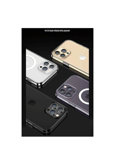 Apple İphone 15 Pro Max Kılıf Tron Şeffaf Magsafe Kapak