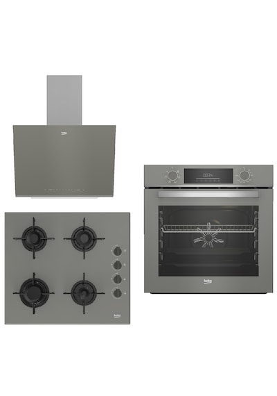 Beko BFC 330 G - BOCD T 6011 EG - BDE 6062 G Gri Ankastre Set