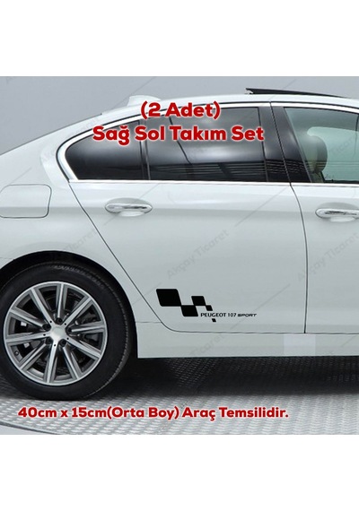 Peugeot 107 Kapı Altı Sticker Peugeot 107 Sticker Araba Sticker