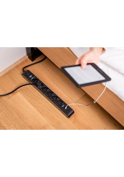 Brennenstuhl 6 Soketli 13.500a Akım Korumalı Priz + 20w Type-c Pd & 20w Usb-a Hızlı Şarj 2 Metre 2 m