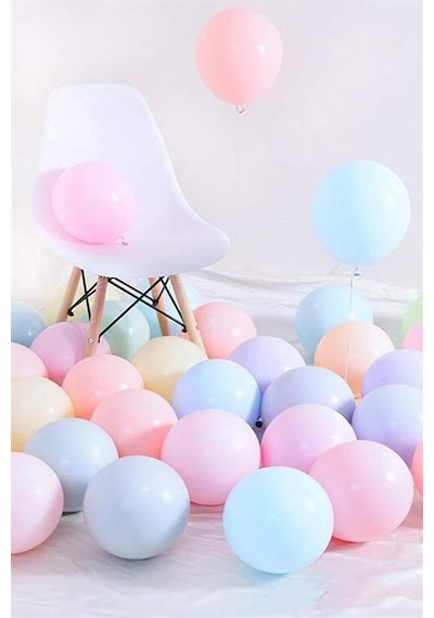Makaron Pastel Karışık Renk 100'Lü Balon